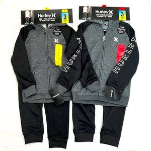 New Hurley Kids' 3-Piece Active Set of 2 (Size 5T + Size 6)